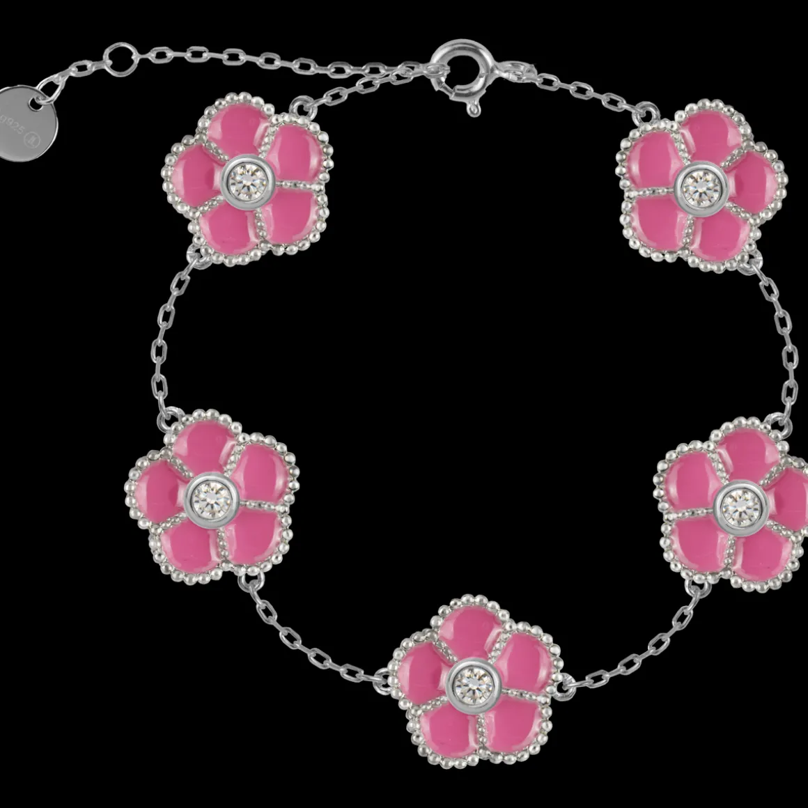 Jacques Lemans Armband "Blumen" Sterlingsilber mit Emaille/Topase Shop