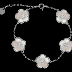 Jacques Lemans Armband "Blumen" Sterlingsilber mit Perlmutt/Topase Outlet