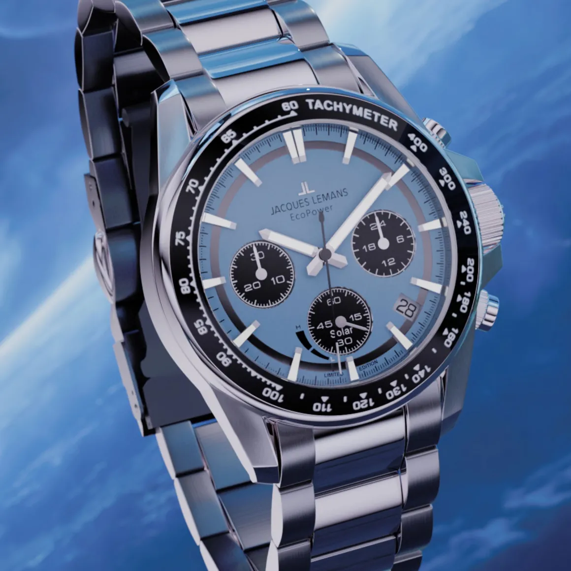 Jacques Lemans Eco Power 50-1B Herrenuhr Ø 42,0mm Cheap