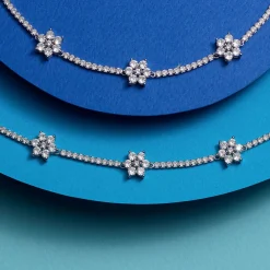 Jacques Lemans Kette "Blumen" Sterlingsilber mit Topasen Online
