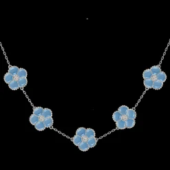 Jacques Lemans Kette "Blumen" Sterlingsilber mit Emaille/Topasen Sale