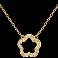 Jacques Lemans Kette "Blume" Sterlingsilber vergoldet mit Topasen Cheap