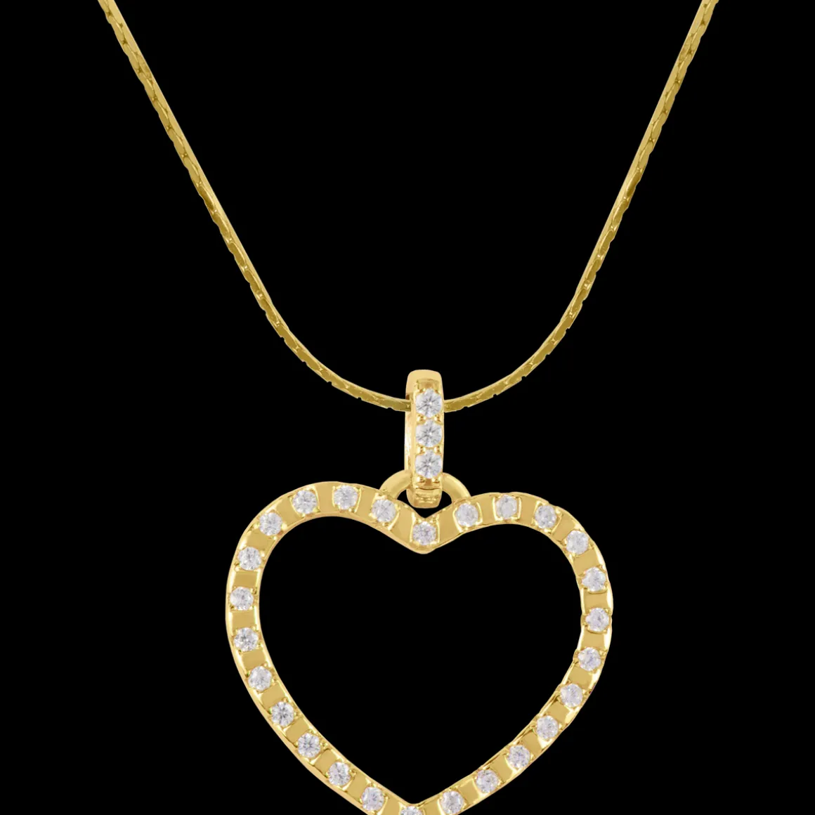 Jacques Lemans Kette "Herz" Sterlingsilber vergoldet mit Topasen Clearance
