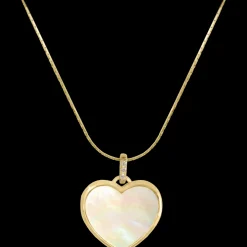 Jacques Lemans Kette "Herz" Sterlingsilber vergoldet mit Perlmutt/Topase Outlet