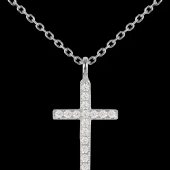 Jacques Lemans Kette "Kreuz" Sterlingsilber mit Topasen Sale