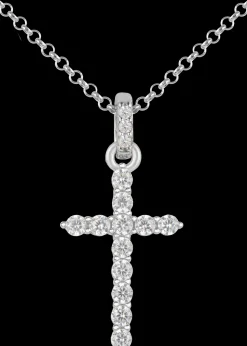 Jacques Lemans Kette "Kreuz" Sterlingsilber mit Topasen Fashion