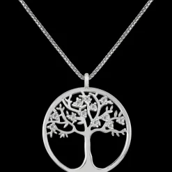 Jacques Lemans Kette "Lebensbaum" Sterlingsilber mit Topasen Outlet