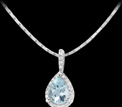 Jacques Lemans Kette Sterlingsilber mit Sky Blue Topaz Online