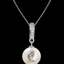 Jacques Lemans Kette Sterlingsilber mit weißen Topas Edelsteinen & Perle Sale
