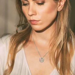 Jacques Lemans Kette Sterlingsilber mit weißen Topas Edelsteinen Fashion