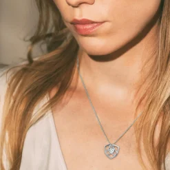 Jacques Lemans Kette Sterlingsilber mit weißen Topas Edelsteinen Store