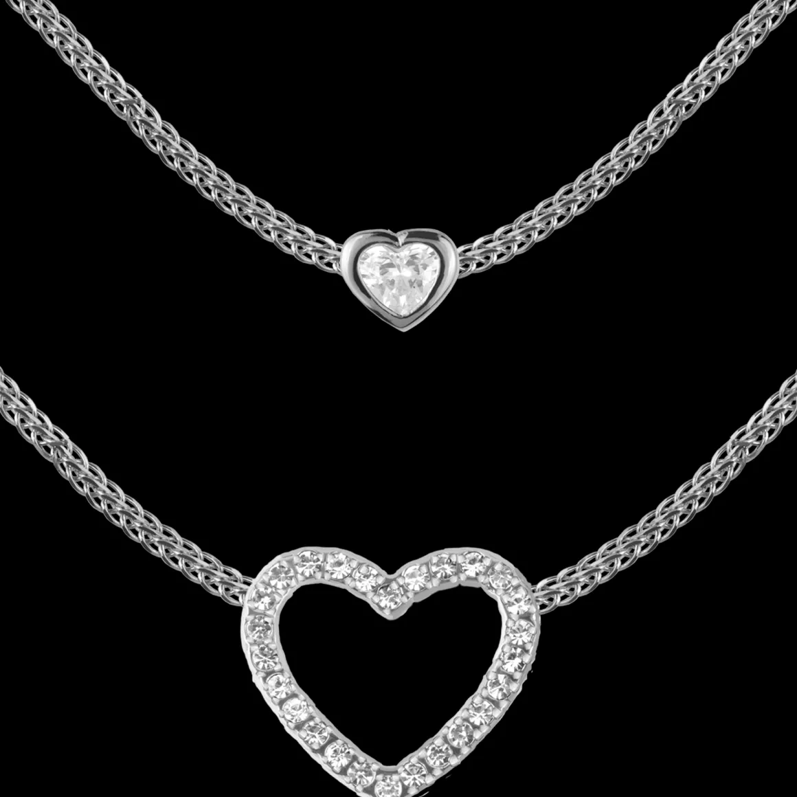 Jacques Lemans Kette Sterlingsilber mit weißen Topas Edelsteinen Hot