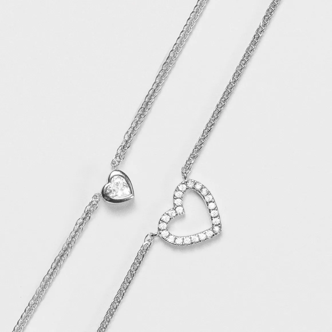 Jacques Lemans Kette Sterlingsilber mit weißen Topas Edelsteinen Hot
