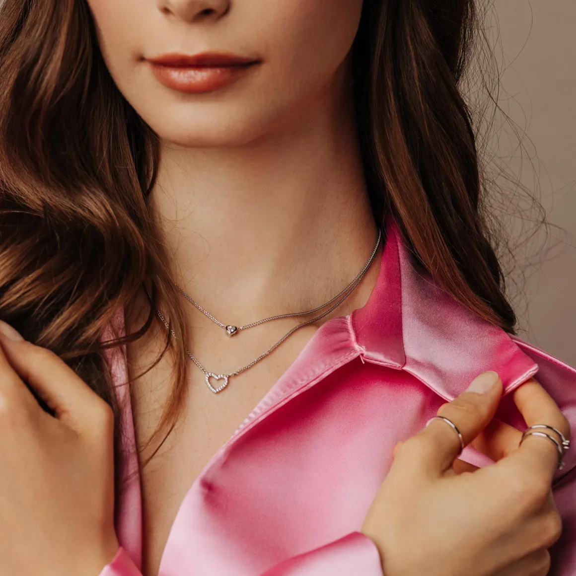 Jacques Lemans Kette Sterlingsilber mit weißen Topas Edelsteinen Hot