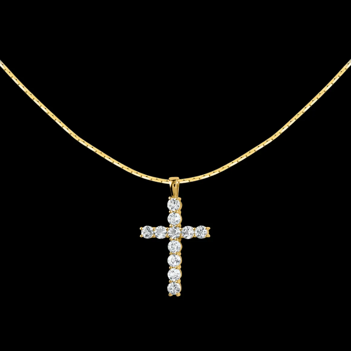 Jacques Lemans Kette Sterlingsilber vergoldet mit White Topaz Clearance