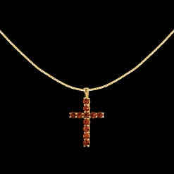 Jacques Lemans Kette Sterlingsilber vergoldet mit Garnet Shop