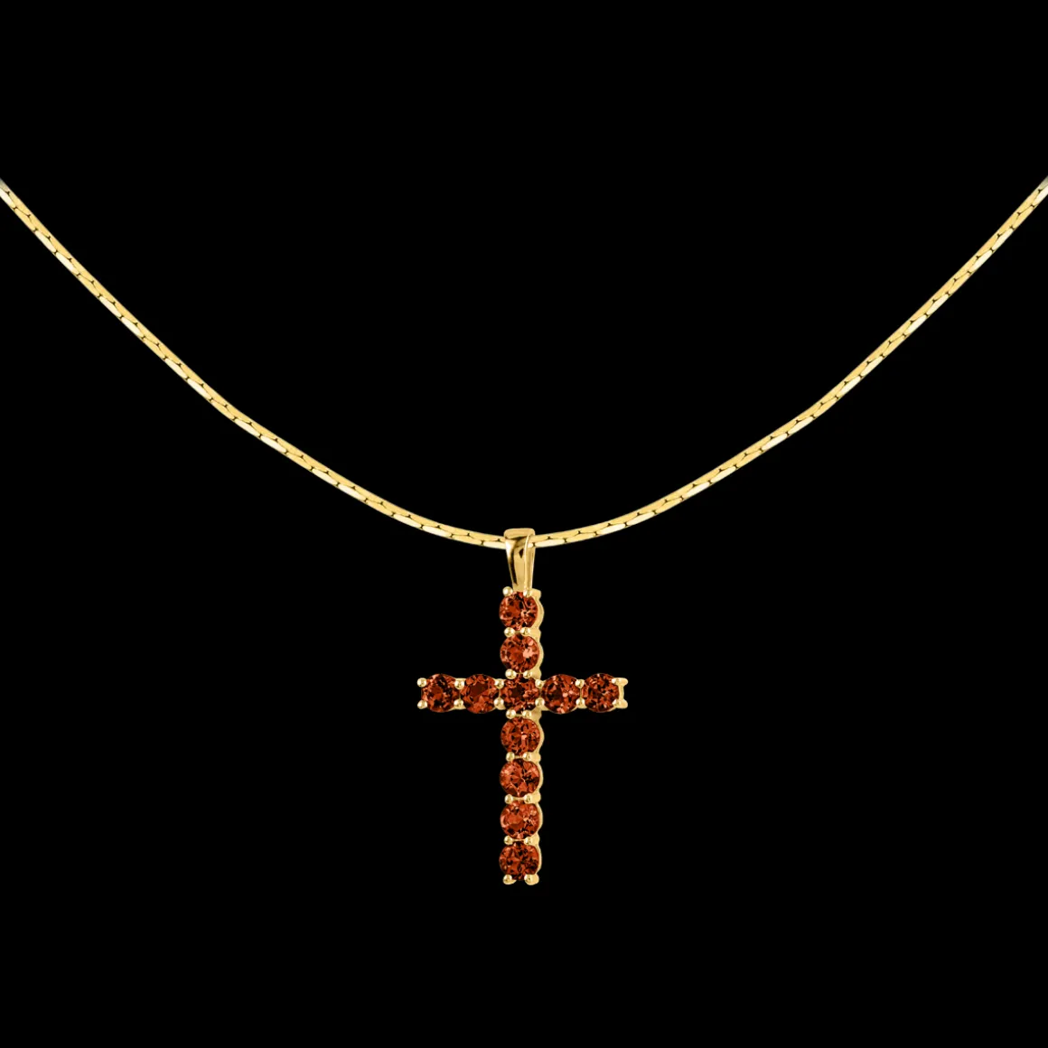 Jacques Lemans Kette Sterlingsilber vergoldet mit Garnet Shop