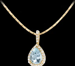Jacques Lemans Kette Sterlingsilber vergoldet mit Sky Blue Topaz Best Sale