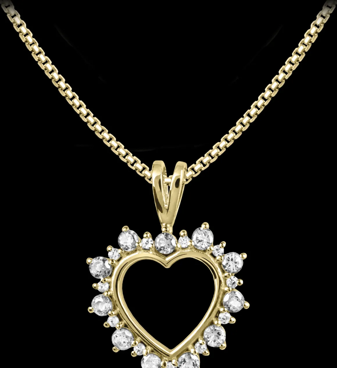 Jacques Lemans Kette Sterlingsilber vergoldet mit White Topaz New