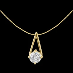 Jacques Lemans Kette Sterlingsilber vergoldet mit White Topaz Cheap