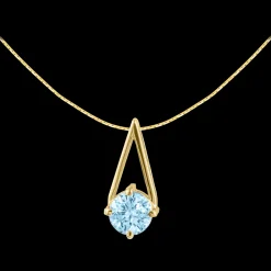 Jacques Lemans Kette Sterlingsilber vergoldet mit Sky Blue Topaz Online