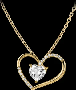Jacques Lemans Kette Sterlingsilber vergoldet mit White Topaz Best Sale