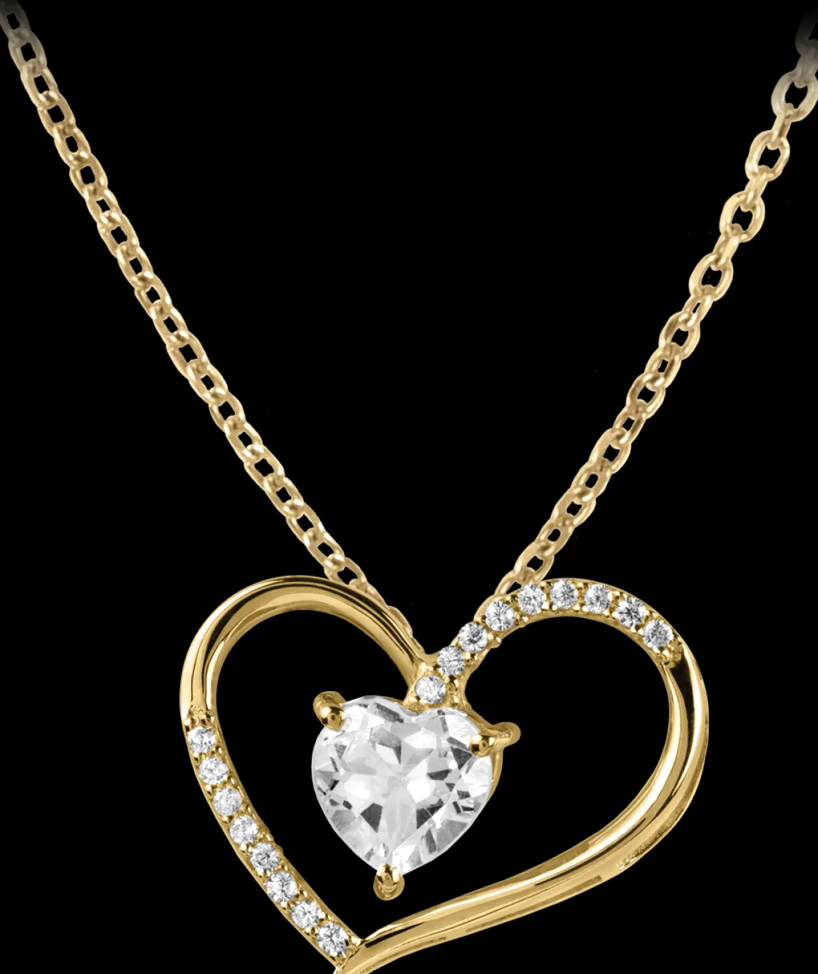 Jacques Lemans Kette Sterlingsilber vergoldet mit White Topaz Best Sale