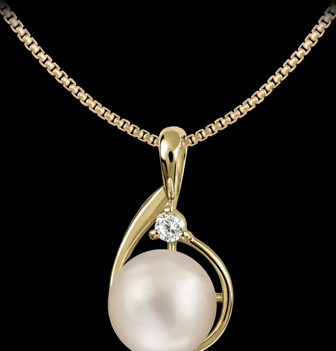 Jacques Lemans Kette Sterlingsilber vergoldet mit Perle Clearance