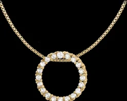 Jacques Lemans Kette Sterlingsilber vergoldet mit White Topaz Online