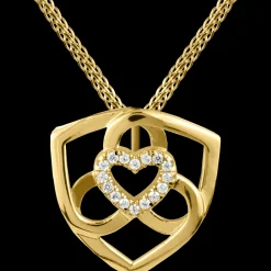 Jacques Lemans Kette Sterlingsilber vergoldet mit weißen Topas Edelsteinen Online