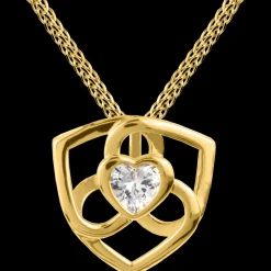 Jacques Lemans Kette Sterlingsilber vergoldet mit weißen Topas Edelsteinen Best