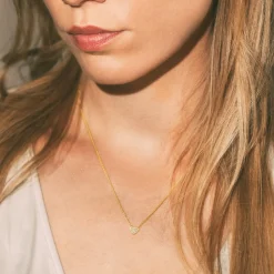 Jacques Lemans Kette Sterlingsilber vergoldet mit weißen Topas Edelsteinen Cheap