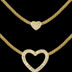 Jacques Lemans Kette Sterlingsilber vergoldet mit White Topaz Shop