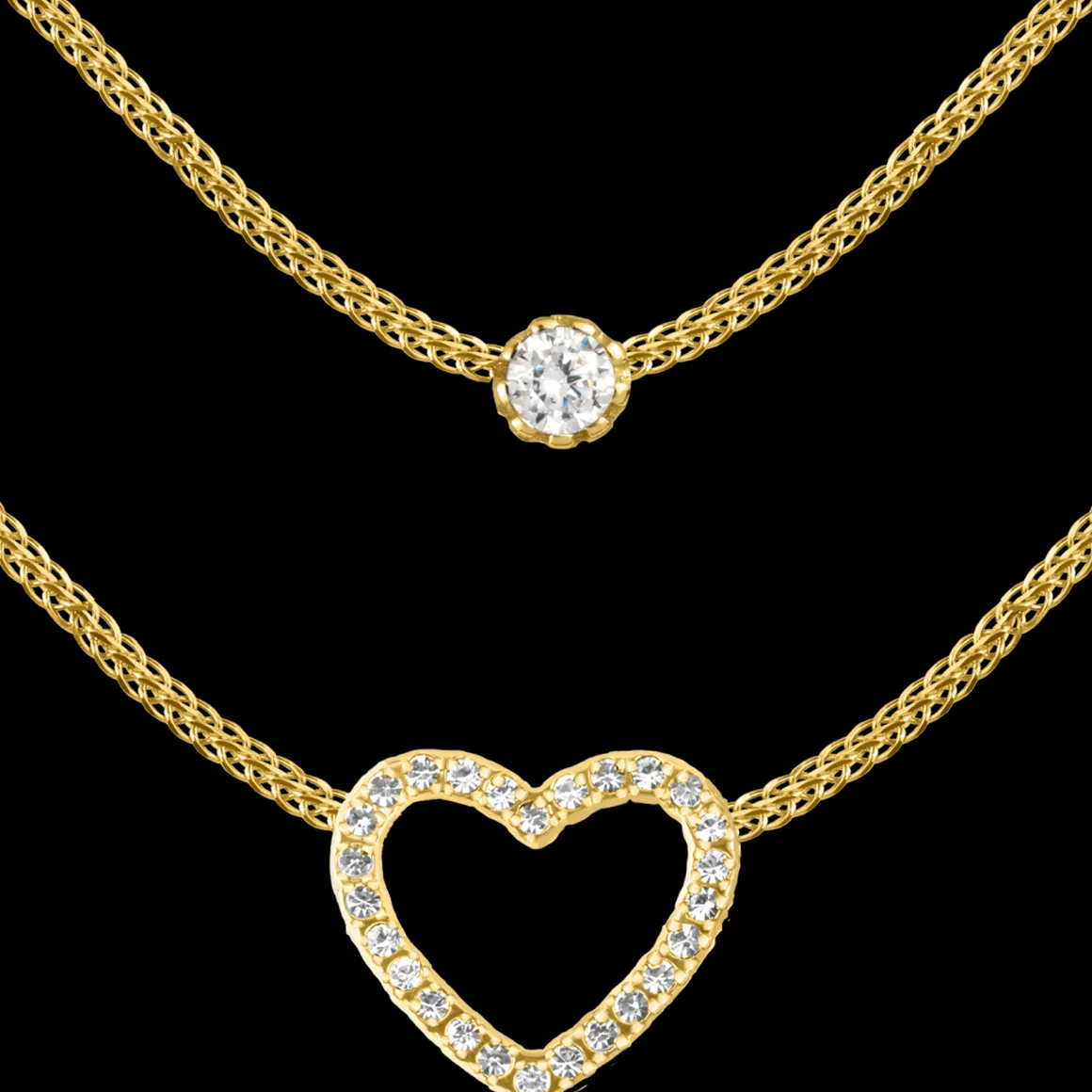 Jacques Lemans Kette Sterlingsilber vergoldet mit White Topaz Shop