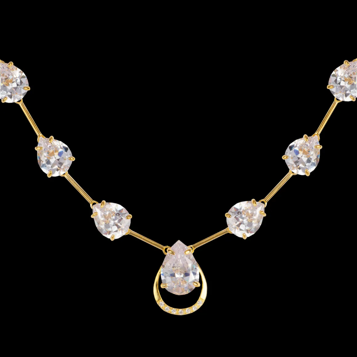 Jacques Lemans Kette Sterlingsilber vergoldet mit Topasen Hot