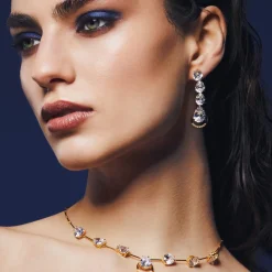 Jacques Lemans Kette Sterlingsilber vergoldet mit Topasen Hot