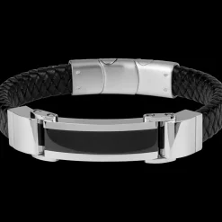 Jacques Lemans Lederarmband mit Ceramic Cheap