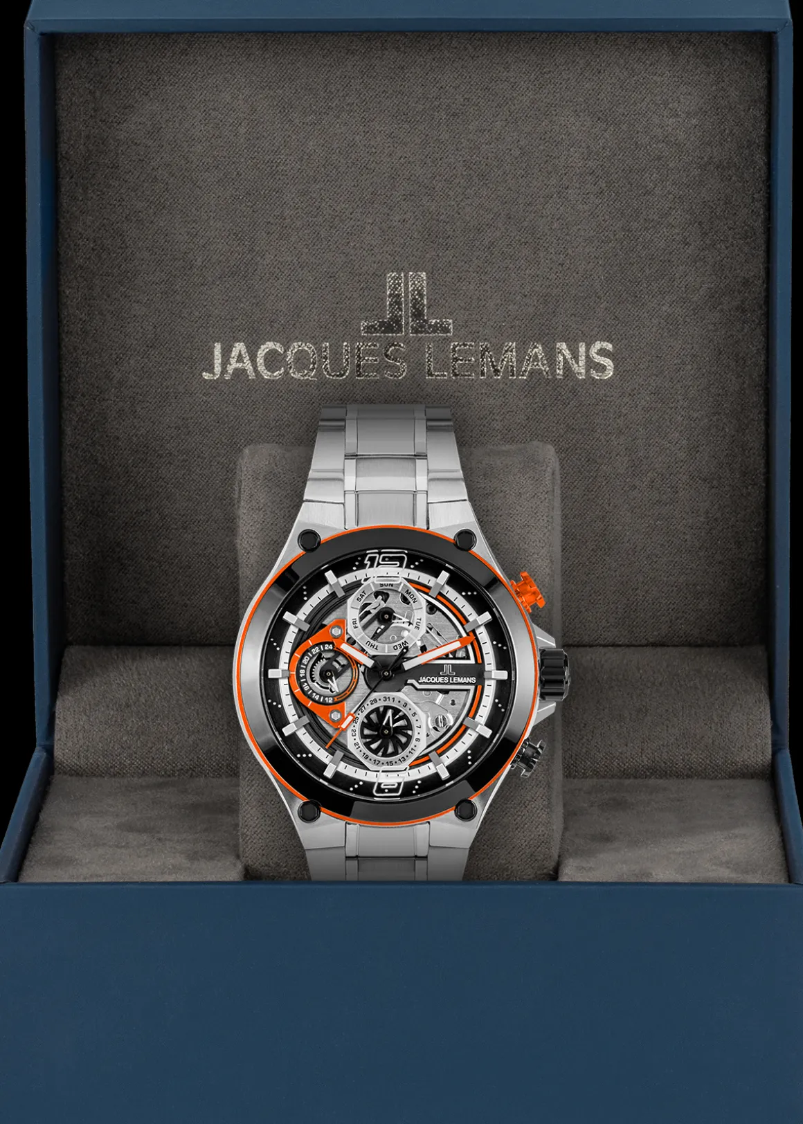 Jacques Lemans Manchester 1-2150E Herrenuhr Ø 44,0mm New