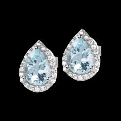 Jacques Lemans Ohrstecker Sterlingsilber mit Sky Blue Topaz Hot