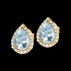 Jacques Lemans Ohrstecker Sterlingsilber vergoldet mit Sky Blue Topaz Store
