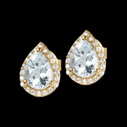 Jacques Lemans Ohrstecker Sterlingsilber vergoldet mit White Topaz Best Sale