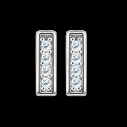 Jacques Lemans Ohrstecker Sterlingsilber mit weißen Topas Edelsteinen Outlet
