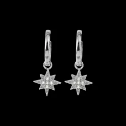 Jacques Lemans Ohrstecker Sterlingsilber mit weißen Topas Edelsteinen Sale