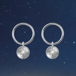 Jacques Lemans Ohrstecker Sterlingsilber mit weißen Topas Edelsteinen Clearance