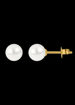Jacques Lemans Ohrstecker Sterlingsilber vergoldet mit Perle Shop