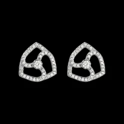 Jacques Lemans Ohrstecker Sterlingsilber mit weißen Topas Edelsteinen Hot