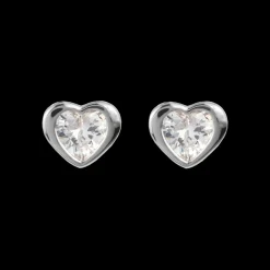 Jacques Lemans Ohrstecker Sterlingsilber mit weißen Topas Edelsteinen New