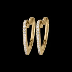 Jacques Lemans Ohrstecker Sterlingsilber vergoldet mit White Topaz Fashion