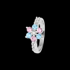 Jacques Lemans Ring "Blume" Sterlingsilber mit Topasen Outlet