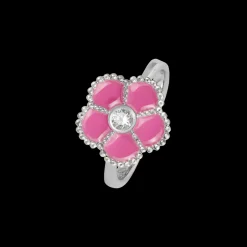 Jacques Lemans Ring "Blume" Sterlingsilber mit Emaille/Topas Cheap